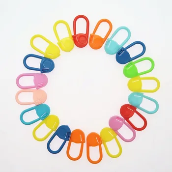 100gab Krāsainu Izšūšanas Āķis Tamborēšanas Drošības Pin Plastmasas Adīšanas Cross Stitch Slēdzenes Dūrienu Marķieri DIY Šūšanas Piederumi