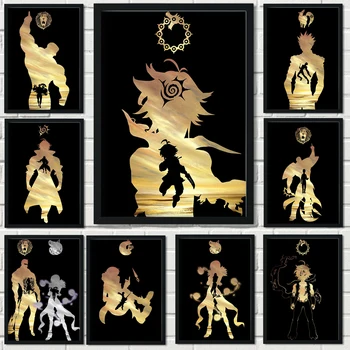 Anime Plakātu Septiņi Nāves Grēki Plakātu BAN/Meliodas Sienas Māksla interjera Dekorēšana Krāsošana Kawaii Istabas Dekori Gleznas Plakāts