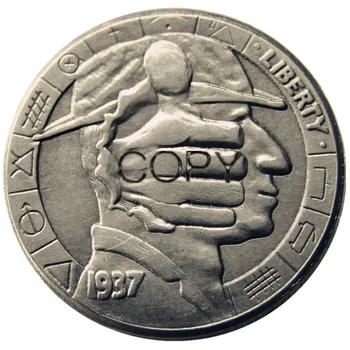 BU(15)Klaiņot Niķeļa 1937-D 3-Kāju Buffalo Niķeļa Reti Radošo Smieklīgi Kopēt Monētas