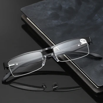 Jaunākās Unisex Daļēji bez apmales Lasīšanas Brilles Vīrieši Sievietes HD Sveķu Objektīvs Tuvredzība Brilles Briļļu Rāmji Portatīvo Dāvana Vecākiem