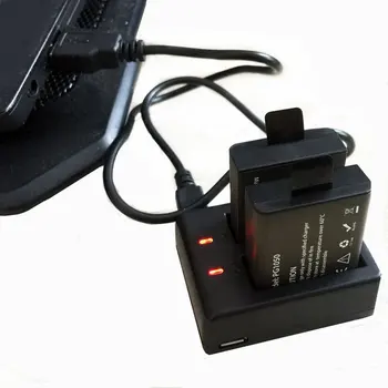 Kamera, Akumulators, Lādētājs, USB Dual Lādētāju, Kameras Piederumu Visiem SJCAM Modeļu Portatīvo Drošu Dual Uzlādējamās Baterijas