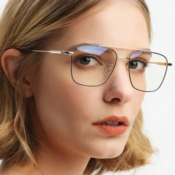 Lielizmēra Kvadrātveida Briļļu Rāmi, Sieviešu, Vīriešu Zīmols Vintage Optisko Skaidrs, Brilles Sakausējuma Brilles Armacao De Oculos Viltus Punktiem