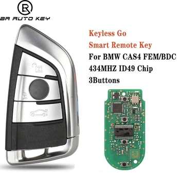 Modificētu Smart Remote Auto Atslēgu Piekariņu BMW CAS4 CAS4+ 1 2 3 4 5 6 7 X1 un X5 X6 CAS4+ FEM/BDC 2011-2018 434MHz ID49 Chip